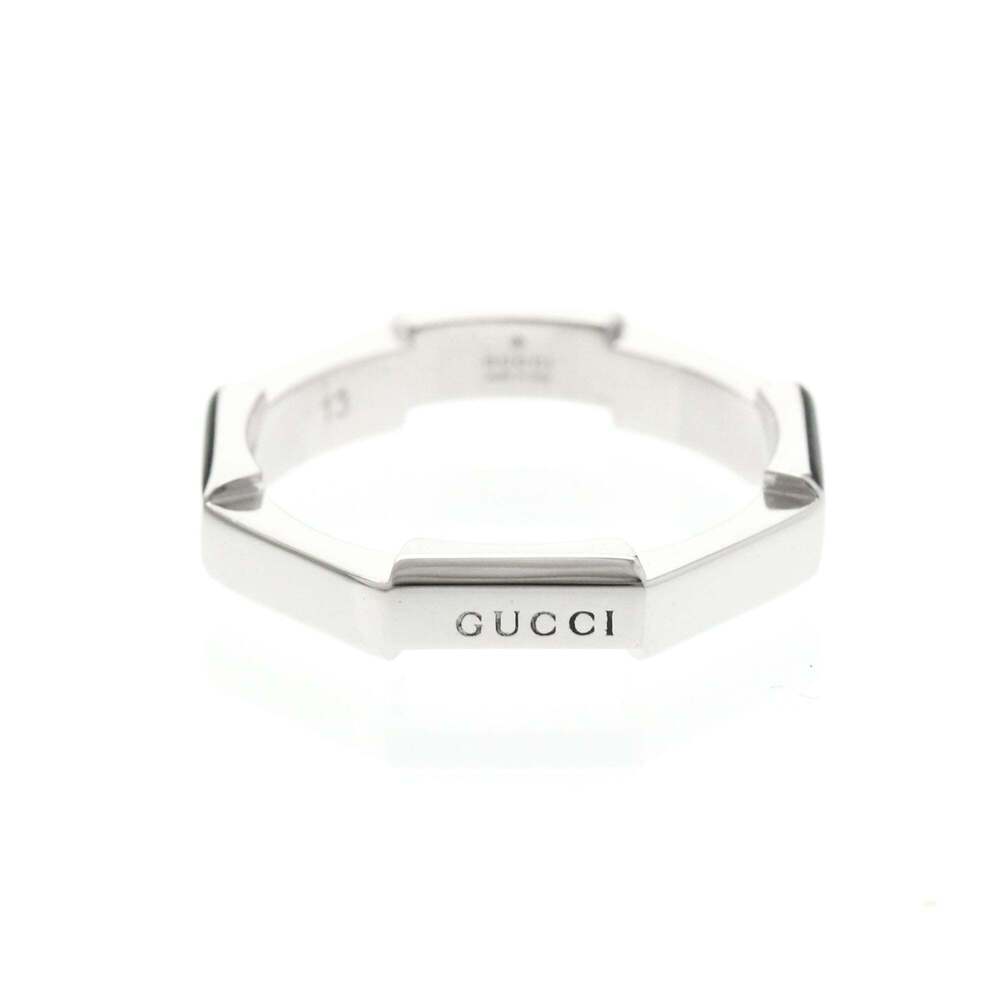 Gucci Link To Love Ring Platinum Fashion No Stone Band Ring Silver